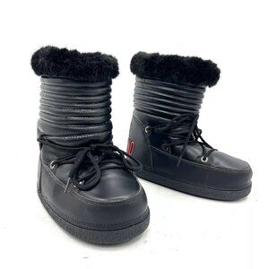 Love Mochino Short Black Winter Boots Women's Size EU 35-37 / US 5-7